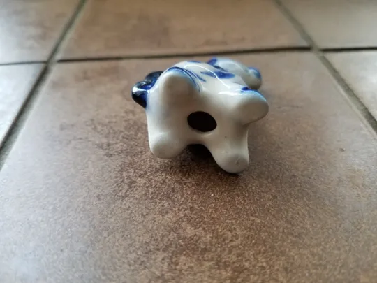 Коник лошадь кінь фігурка біло блакитна статуетка порцелянова Гжель Вживане Інтернет-аукціон