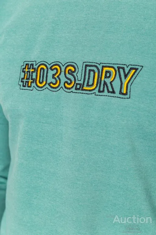 Свитшот мужской с принтом, цвет оливковый, 208R0206 Де купити