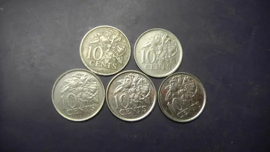 10 центів Тринідад і Тобаго (порічниця) 5шт, всі різні Ціна