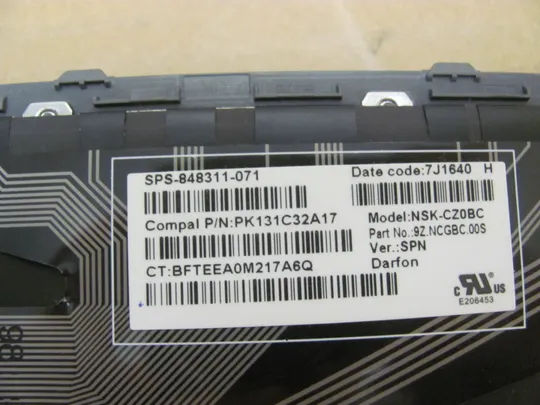 номер0952-7 клавіатура з підсвіткою 848311-a41 PK131C31A12  для HP ZBOOK 15 G3  оригінал Недорого