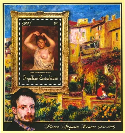 фото, ЦАР-Живопись-Ренуар-2011. Чистый красивый Блок. MNH.
