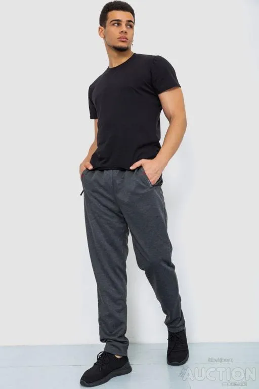 Купити Спорт штаны мужские, цвет темно-серый, 244R41666