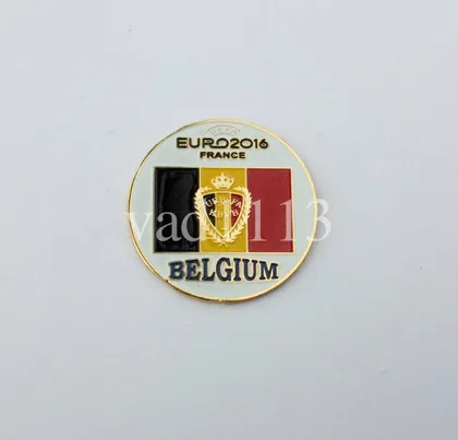 фото, Футбол - значок из серии  "ЕВРО 2016"  участник - БЕЛЬГИЯ