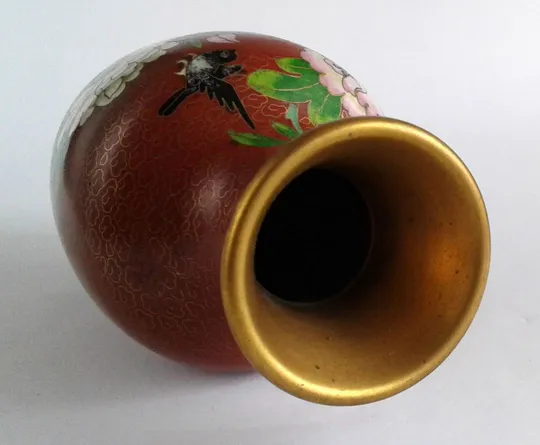 Антикварна колекційна ваза клуазоне Cloisonne латунь #2 Продаж