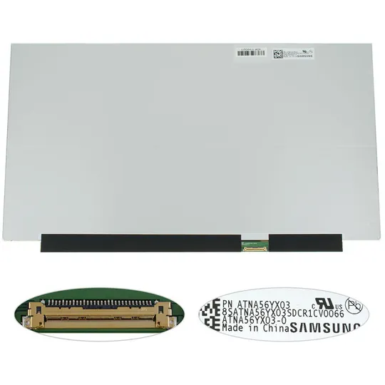 Матриця 15.6" ATNA56YX03-0 (1920*1080, 30pin(eDP, 400cd/m2, колір: 1.07B, 100%), OLED, SLIM(без планок та вушок), глянець, роз'єм Ціна