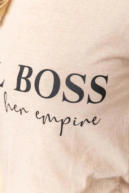 Футболка женская с принтом, цвет бежевый, 221R3060 Де купити