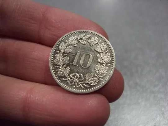 монета швейцария 10 раппен 2013 №8601 З аукціону