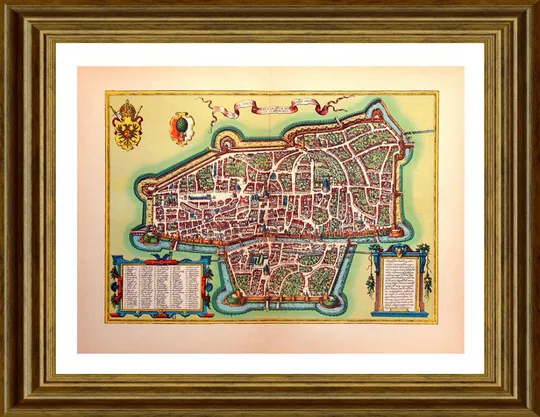 План карта Аугсбурга 1570 р. копія 1938 р. Лейпциг Fv8.9 Де купити