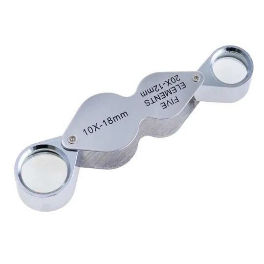 Лупа кишенькова ювелірна у футлярі 10 та 20 кратна (MG22181) Ціна