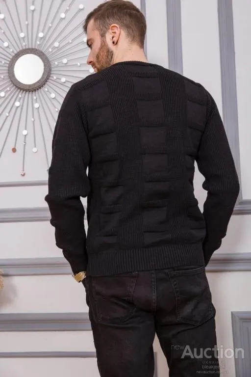Свитер мужской, цвет черный, 161R772 Продаж