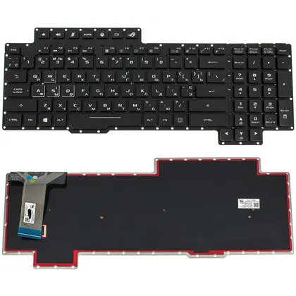 фото, Клавіатура для ноутбука ASUS (G703 series) rus, black, без фрейма, підсвічування клавіш(RGB) оригінал
