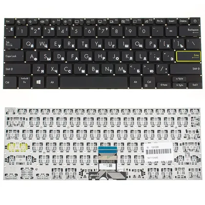 фото, Клавіатура для ноутбука ASUS (X321 series) rus, black, без кадру