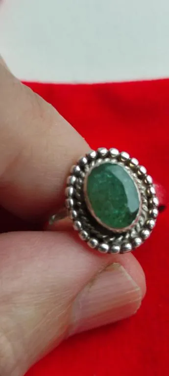 Кольцо женское серебро 925 камень жадеит  bm393 Де купити