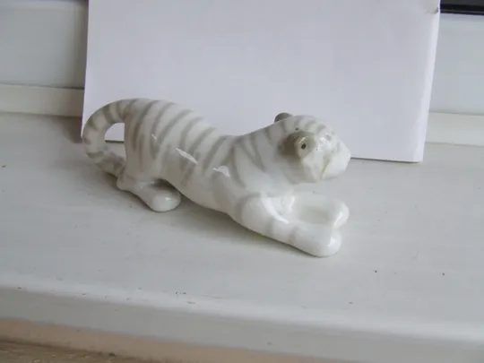 Фарфор тигр африканські звірі. раз.16х6 см. 1970 р. ссср. поллоне. Продаж
