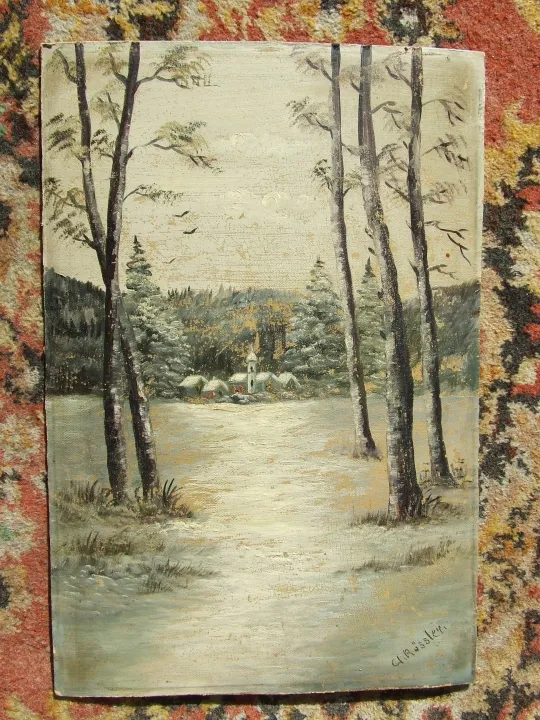 Закарпатская школа. Г.Рослей раз. 45 х 30 см. к.м. 1930-40  гг. Ужгород. Недорого