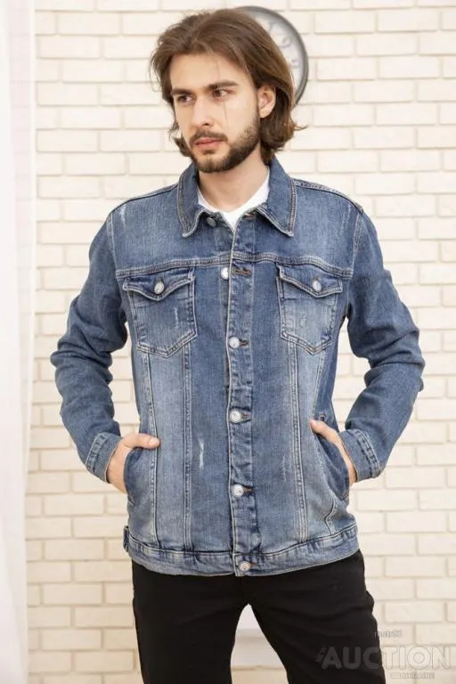 Джинсовая куртка мужская, цвет синий, 157R4603 Ціна