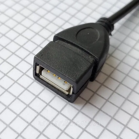 Micro USB OTG кабель адаптер перехідник 0.1м чорний З аукціону