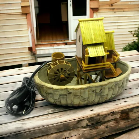 Декоративный фонтан для дома настольный 22.5х19х13 см насос с подстветкой Характеристики