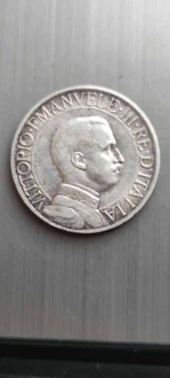 Купити Редкая монета Квадрига 1 лира 1913 года Италия серебро pkd84