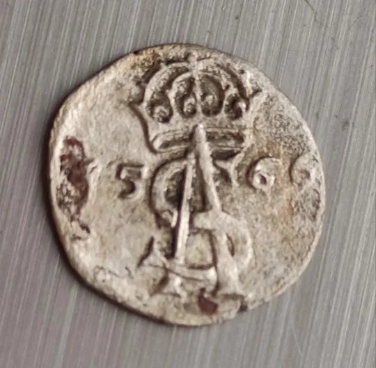 Купити Двойной денарий 1566 года  серебро Польша , оригинальная монета jkp779