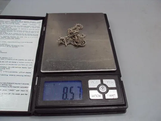 Цепочка унисекс цепь серебро 925 проба Украина вес 8,57 г длина 53,2 см, ширина 3 мм №15108 Де купити