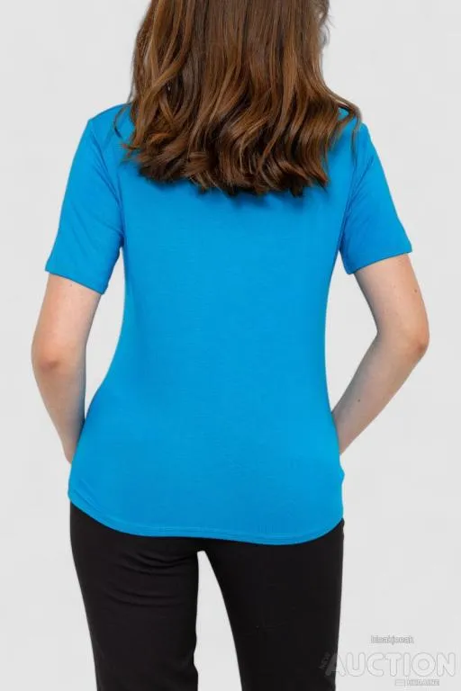 Футболка женская, цвет синий, 186R609 Продаж