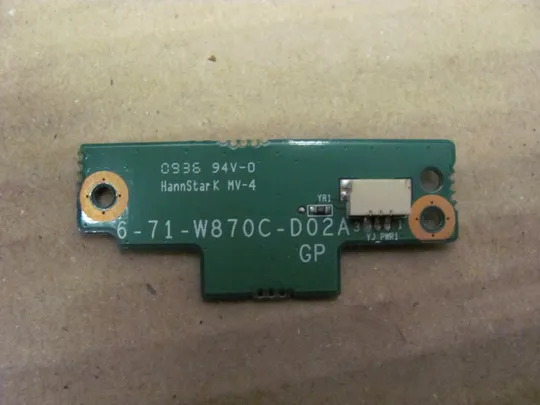 555-20 плата кнопки вкл 6-71-W870C-D02A для Clevo W87CU оригінал З аукціону