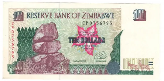 10 доларів 1997 року Зімбабве Ціна
