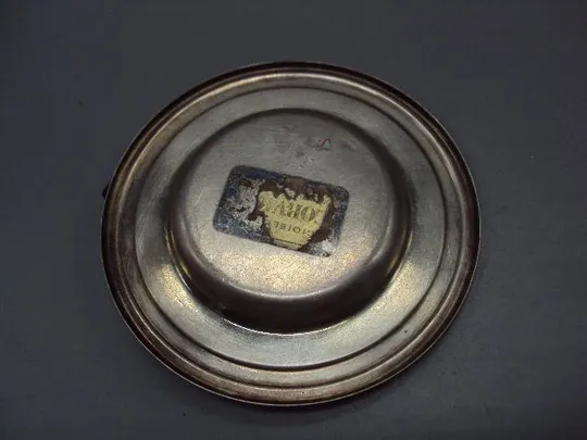 Пепельница блюдце тарелочка с бантиком серебро 800 проба вес 21,71 г диаметр 7,9 см №14308 Характеристики