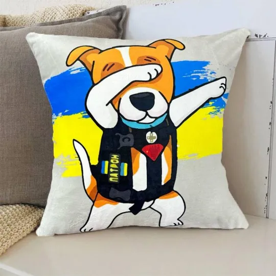 Подушка патриотическая 3D &quot;Пес Патрон&quot; 2534_D 11975 35х35 см Ціна