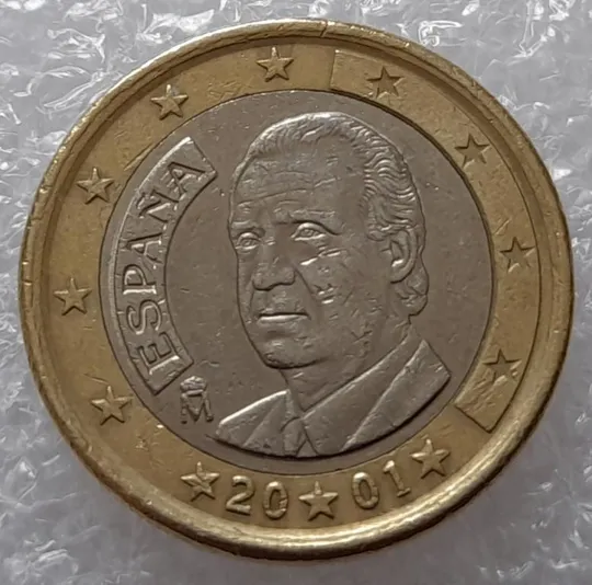 (2366) 1 євро 2001 Іспанія (1 евро 2001 Испания) Ціна