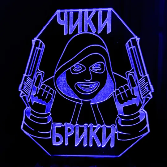 Акриловий світильник-нічник Чікі Брікі Сталкер синій tty-n001087 Ціна