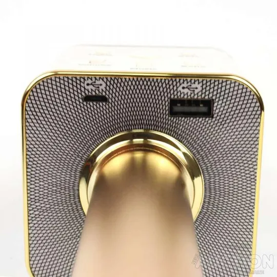 Мікрофон караоке Tuxun бездротової buetooth золотий Q7 S З аукціону