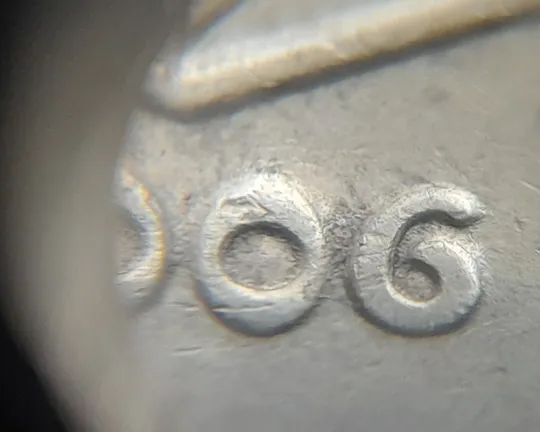 (5345) 50 копійок 2006 двійний удар, зминання на аверсі (50 копеек 2006 здвоєння, сминание) Продаж