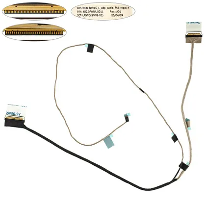 фото, Шлейф матриці для ноутбука Dell (Latitude: 3500, P86F) 30pin LED (450.0FW0A.0011