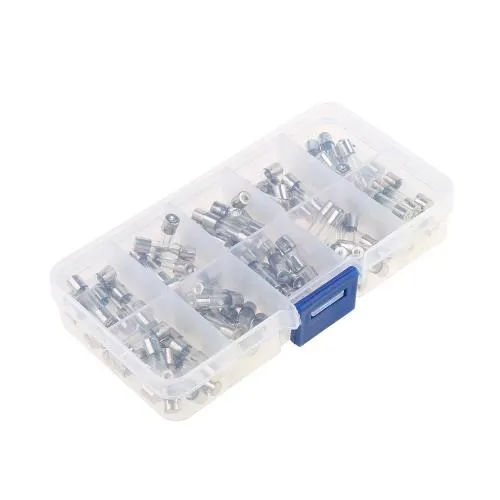 Предохранители стеклянные 100шт М5x20мм, 0.5-30А набор Ціна