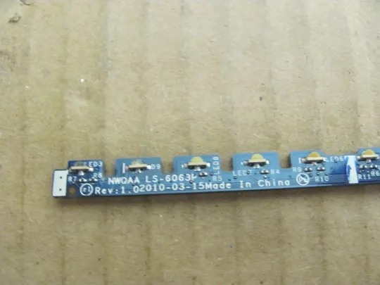 495-22 Плата LED індикаторів LS-6063P для Toshiba Satellite P750 P755 A660 A665 оригінал З аукціону