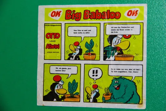 ВКЛАДИШ ЕТИКЕТКА ВІД ЖУВАЛЬНОЇ ГУМКИ вкладыш OK Big Babaloo OTTO und ALWIN З аукціону