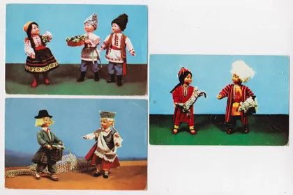 фото, КУКЛЫ В НАЦИОНАЛЬНЫХ КОСТЮМАХ = 1967 г. = чистые = 3 шт. #