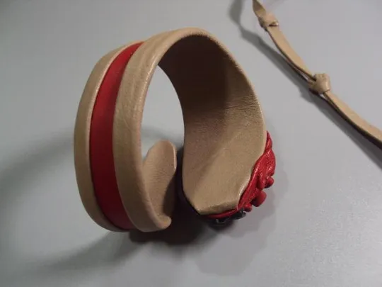 Бижутерия дизайнерский набор браслет и подвеска кулон цветок цветочек кожа и яшма №11252м Інтернет-аукціон