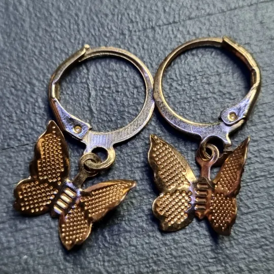 Сережки з метеликами, ретро стиль З аукціону