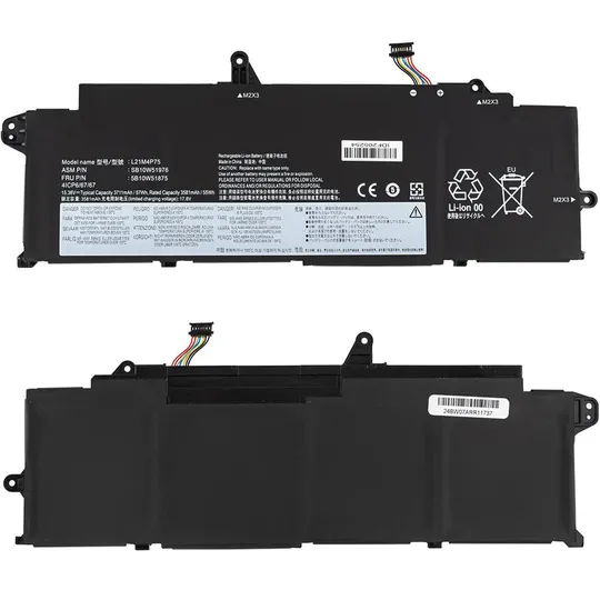 Батарея для ноутбука Lenovo L21M4P75 (ThinkPad T14s Gen 3, ThinkPad T14s Gen 4) 15.36 3700mAh 57Wh Black Ціна