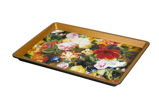 Поднос пластиковый с цветочками 325х230х25 мм Empire М-1312 Ціна