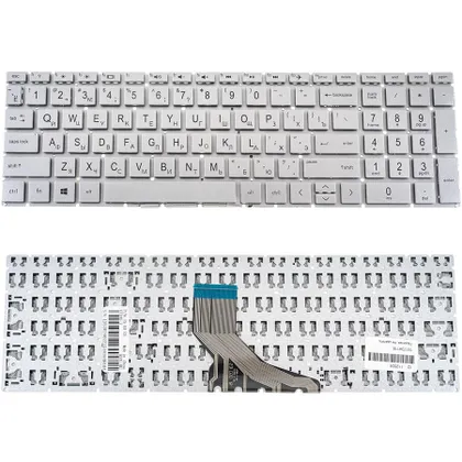 фото, Клавіатура для ноутбука HP (250 G7, 255 G7 series) rus, silver, без фрейма