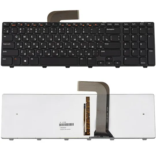 Купити Клавіатура для ноутбука DELL (Inspiron: 5720, 7720, N7110, Vostro: 3750, XPS: L702X) rus, black, підсвічування клавіш