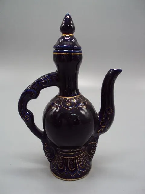 Графин штоф кувшин чайник фарфор кобальт высота с крышкой 18,2 см, без 14,7 см №14052 Продаж