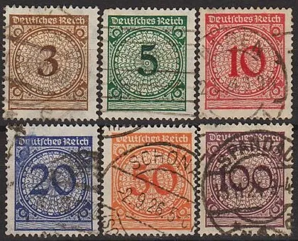 фото, 1923 - Німеччина - Стандарт - Деномінація Mi.338-43 _4,20 €