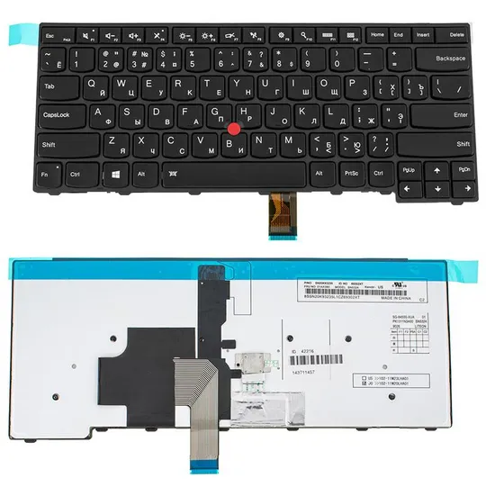 Купити Клавіатура для ноутбука LENOVO (ThinkPad Edge: T431S, T440, T440P, T440S) rus, black, підсвічування клавіш