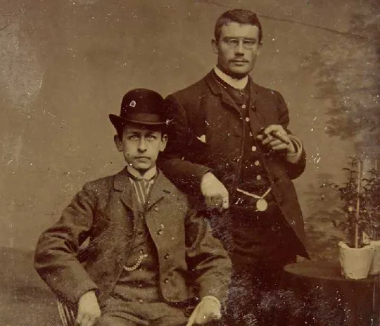 Купити Ферротип ferrotype Двоє друзів 1870-80-ті рр. Germany