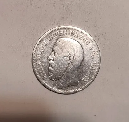 фото, 2 Марки Германия империя. Баден 1876 год G. Серебро